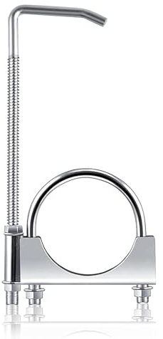 2.5 Inch Exhaust Hanger, Universal Clamp On Exhaust Hanger Galvanized U Clamps Heavy Duty Clamp with Hangers for Car Truck 2.5 Tail Pipe