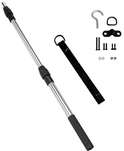 Set di aste di prolunga per scale per soffitta, fibbie rinforzate, design regolabile 50 8 – 101 6 cm, per un funzionamento sicuro e stabile, set di portelli in acciaio inox