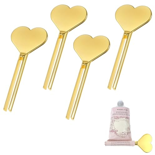 Classicseali 4 Stück Tubenquetscher Edelstahl, Zahnpasta Squeezer