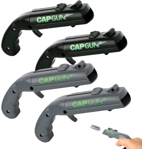 4 Stück Capgun Flaschenöffner Pistole Bierdeckel Kronkorken Pistole Lustige Schuss Flaschenöffner, Biergeschenke für Männer, für Party, Bar & Home