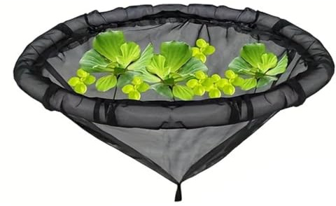 Estanque De Isla De Natación, Barrera De Planta Flotante De Malla Impermeable, Isla De Planta Flotante para Estanque: Protege Las Plantas Acuáticas, Ajustable A Los Niveles De Agua, Negro, 17.72 Pulg