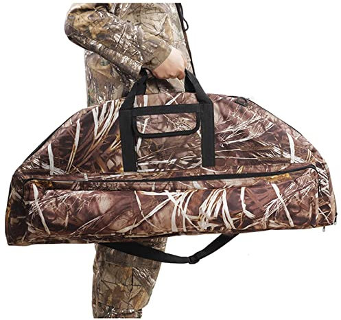 SOPOGER Bogenschießen Compound Bogen Fall Halter Weiche Tragetasche Bogen Tasche Fall mit Pfeilen Köcher Tasche für Jagd Ziel Praxis (Camo, 95 cm)