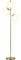 HOMCOM Lampadaire sur pied salon en métal doré avec 3 abat-jours globe blanc verre dépoli - 40W - Ø 27 x 169 cm doré