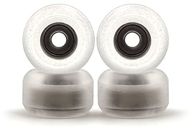 SPITBOARDS Bärhjul med fingerbord, CNC-polyuretan, set med 4 hjul, fingerskridhjul, hjul (transparent)