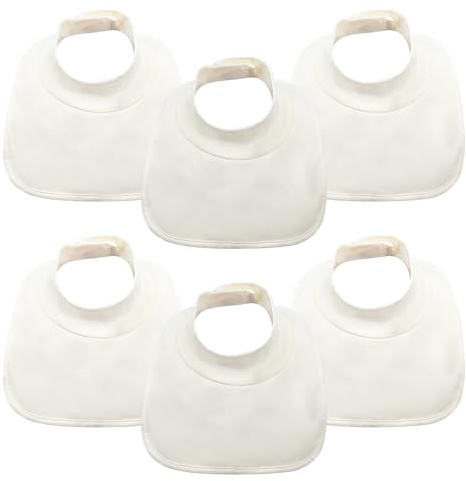 SYVOFOX 6 Pack Mock Neck Baby Bibs, Cotton Dribble Newborn Bibs 0-6 Months