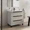 bathme Trio Mueble de Baño con Lavabo 3 Cajones Color Roble Cambrian - Medida: 80 cm 80 cm
