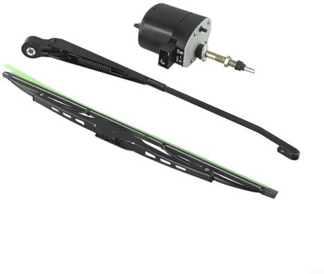 Eawfgtuw Moteur d'essuie-glace 12 V, moteur d'essuie-glace marin, essuie-glace 105°, équipement agricole pour tracteur, bateau, camping-car avec construction métallique, 400 mm de long