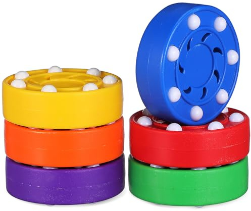 Didiseaon Roller Hockey Pucks: 6pcs Street Hockey Puck Plastic Practice Balls for Indoor Outdoor Street And Floor Training Accessories