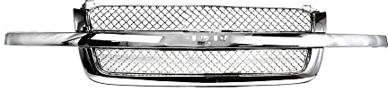 Garage-Pro Front Grille Assembly For 2003-2006 Chevrolet Avalanche 1500 & 2500, 2007 Chevy Silverado 1500 Accessories, Chrome Shell Insert