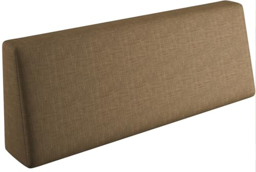 sunnypillow Palettenkissen für Gartenmöbel - Rückenkissen 120x40x20/10cm - Rückenpolster für Bett und Sofa - Palettenpolster, Gartenpolster für Palettenmöbel - Loungekissen mit abnehmbarem Bezug Braun