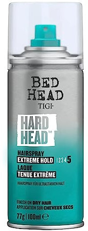Bed Head by TIGI - Hard Head Hairspray - Extra Strong Hold - Travel Size - 100 ml