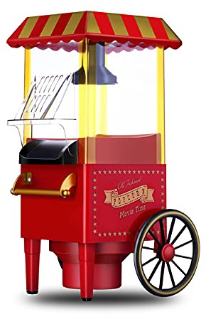 YGLONG Palomiteros Pequeño Carro doméstico Máquina de Palomitas de Palomitas de ráfaga de estallido Regalo Creativo MáQuinas De Palomitas (Size : 220V)