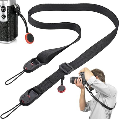 truee Caméra Épaule Courroie De Cou Réglable, Sangle Pour Appareil Photo à Dégagement Rapide, Courroie Noire Pour Appareil Photo, Pour Reflex Pleine Grandeur, Appareils Photo Sans Miroir, Jumelles
