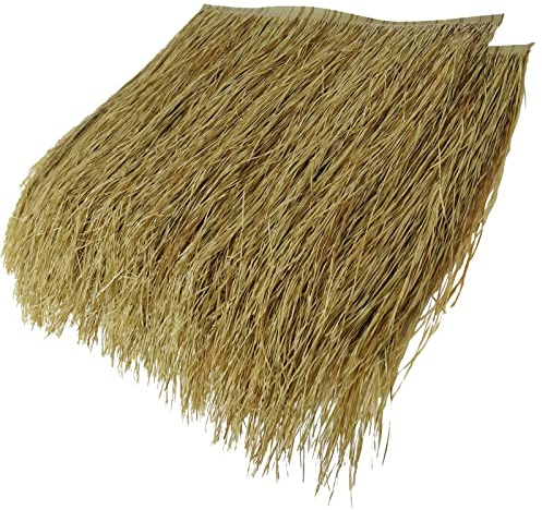 JCPSH Bar Decoración Artificial Techo De Paja Fusión En Caliente Más Duraderas,Usarse como Gazebo Jardín Sombrilla Tiki Bar Di Paglia(Size:30pcs,Color:Amarillo Ordinario)