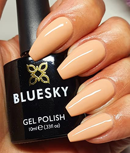 Bluesky Gel Nail Polish NUDE PEACH IT MAKES YOU HAPPY AW2102 Autumn Winter 2021 Color, Chip Resistant, 10 ml (Requires Drying Under UV LED Lamp) …