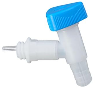 hünersdorff Rubinetto di scarico per tanica professionale con filettatura larga 22 mm naturale, manopola girevole blu