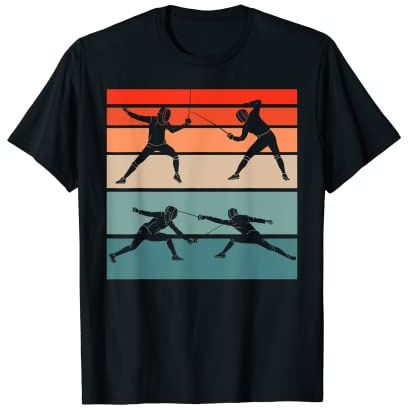 Fechtschritte Fechten Fechter Kampfsport T-Shirt