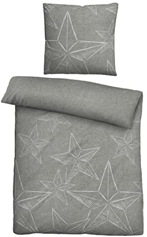 biberna 0840504 Melange-Flanell Bettwäsche
