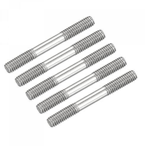sourcing map Double Ended Stud Screws M4 Thread 35mm Length 5pcs Rod Bolts | 304 Stainless Steel Dual Threaded,for House Maintenance