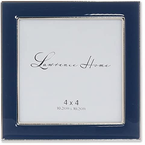 Lawrence Frames Cornice portafoto in metallo e smalto, blu, 4x4