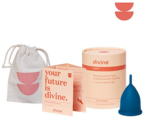 Divine Menstruationstasse BLAU (M, Blau, Soft)