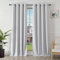 Joydeco Tende Oscuranti per Interni 2 Pezzi 240 CM Altezza, Tende Termiche con Occhielli per Soggiorno Moderne, Grigio Bianco Cameretta Bambini, Camera da Letto Blackout Curtains