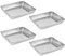 TAICHEUT 4 Pack 36.5 x 28 x 5.5cm Stainless Steel Deep Baking Trays, Metal Oven Baking Sheet, Deep Cookie Sheet Pan for Cooking, Roasting, Bottom Size 31.5 x 23.5cm