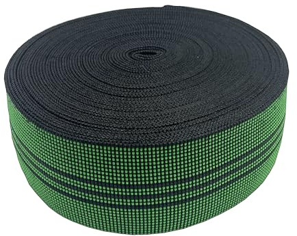 Upholstery Elastic Webbing Stretch Latex Band Furniture Repair DIY Modification Sofa Chair Couch Material Replacement(Green 20m)