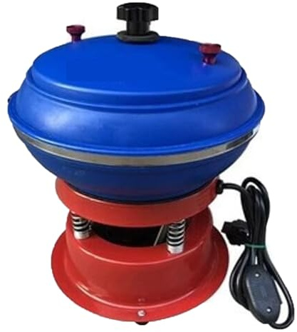 Vibratory Rock Tumbler Bowl Tumbling Polishing Machine - 8 inch Jewelry Vibration Polishing Machine, 130W 6.2L Electric Vibrating Tumbler - Convenient Operation