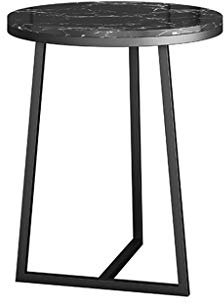 Exquisite Nachttische, runder Couchtisch auf dem Balkon, Marmortischplatte, einlagiger Metall-Teetisch, Café, Schlafzimmer, Wohnzimmer, Sofa, Beistelltisch, Korbtisch (Farbe: D, Größe: 50 x 50 x 60 cm