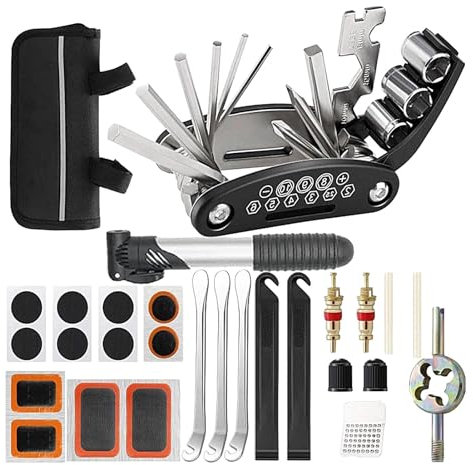 Fahrradreifen-Reparatur-Werkzeugset | Reifen-Fahrrad-Reparatur-Werkzeug-Set,Tragbares -Reparaturset für Reifen, Reparaturset für Mountainbikes, Rennräder und Fahrräder
