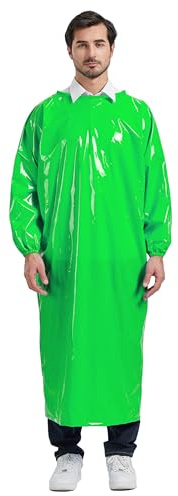 Nanxson Unisex wasserdicht Langarm Schürze TPU umweltfreundlich Küche Arbeitsschürze Fleischerschürze Metzgerschürze