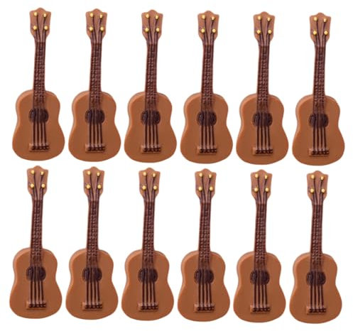 ifundom 25stücke Miniatur Gitarre Modell Für Puppenhaus Dekoration Mini Gitarreninstrument Ornament Kreatives Mini-Haus-zubehör DIY-schmuck Miniatur-Gitarre Für Heimdekoration