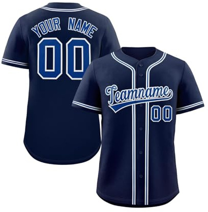 Generisch Personalisiert Atmungsaktiv Baseballtrikot Sporthemden Individuelles Baseball Jersey Schnelltrocknend T-Shirt Herren Damen Kinder Baseball Trikot Kurzarm Sportuniform Black Friday Angebote