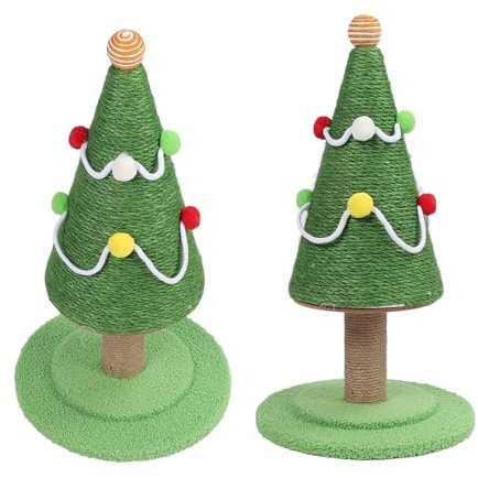 Torre de árbol para Gatos de Navidad con Poste Rascador para Gatos, Poste Rascador para Gatos, árboles Navideños de Cedro para Gatos, Rascador para Gatos, Juguete Lindo, Gatito,
