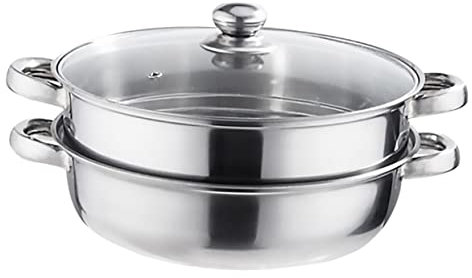 Cabilock Ollas De Vapor De Doble Capa Olla Para Cocinar Al Vapor Hervidor Hornilla Olla Eléctrica Para Cocinar Al Vapor Olla Para Vaporera Caldera Doble De Gran Tamaño Vaporera