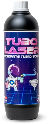 TUBO LASER Disgorgante ad Alta Viscosità per Scarichi | Scioglie Ostruzioni e Sblocca Scarichi in Cucina e Bagno | Azione Rapida, Efficace anche con Acqua Stagnante (750 ml, 1, unità)