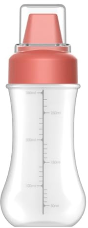 Flaroey Ketchup Squeeze Bottle Restaurant Squeeze Bottles with Leak-Proof Cap Portable Sauce Storage Boxes Red