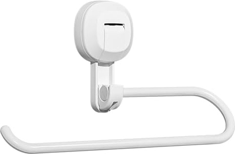 WPKD BLUEIY Porte-Rouleaux de Papier Essuie-Tout à Ventouse Rotatif à 360°,ABS Porte Sopalin Mural,pour Cuisine,Salle de Bain,Placards(30 * 8.5 * 4.5cm,Blanc)