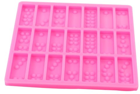 POPETPOP Stampo in Silicone per Fondente Forma di Domino Flessibile e Lavabile per Decorazioni di Torte e Cupcake Creative Utensile da Forno Versatile per Cioccolato Gelatina e Dolci