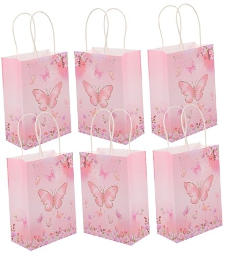 FIXOSHEE 12 Stück Teiliges Papier geschenktüten Henkel Kreative Shower Favor Handtaschen für Taufe Leichte Geschenkverpackung für Süßigkeiten Snacks und Kleine Geschenke Dekorativ und