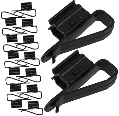 Milisten 15pcs Black Plastic Fish Tank Pipe Clamp Aquarium Hose Holder Water Changer Rod Fixing Hose Tube Clip