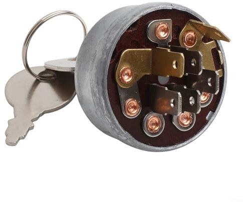 Interrupteur d'allumage, 1 jeu de remplacement en métal pour modèles de tondeuse 25 099 32-S 25 099 37-S Connexion électrique fiable Utilisation d'équipement extérieur