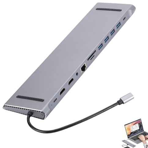 Estación de Acoplamiento para PC, Estación de Acoplamiento para portátil - Dock USB C Dock Station Hub USB | Extensor de PC, Base de expansión para computadora, Adaptador C, dongle Tipo C