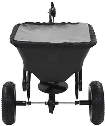 Lumanois Spargisale Trainabile in PVC e Acciaio 125x74x79 cm 45 L, Casa e Giardino,Prato e Giardino,Giardinaggio,Attrezzi da Giardinaggio,Spandiconcime, 14.05kg-142967
