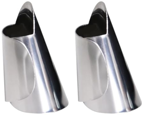 PRETYZOOM 2 Pièces Outil à Décortiquer les Noix en Acier Inoxydable Protection des Doigts, pour Éplucher et Couper les Haricots en Camping ou Restaurants