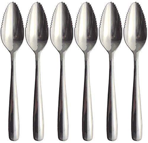 Nagao Slim Grapefruit Spoons, 5 + 1 Piece, 5.4 inches (13.6 cm), Stainless Steel, Made in Japan