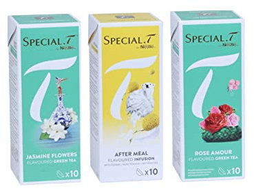 Special.T - Fleurs doux mélange - tisane et vert (3 variétés de 10 capsules)