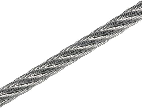 Amig - Rollo de Cable de Acero Galvanizado Mod.30127 Ideal para la Construcción de Vallas y Cercas, o Corrales para Animales - Cordón Trenzado Apto para Paquetería y Manualidades - Ø 2 mm x 15 m