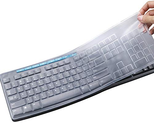 CASEDAO Ultradünne, transparente Tastaturabdeckung, kompatibel mit Logitech K200 K260 K270 MK200 MK260 MK270 MK295 Tastatur, staubabweisend, wasserdichte Tastaturschutzabdeckung (transparent)